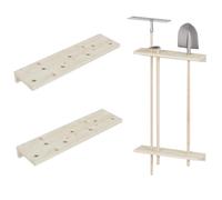 QLS Support mural de plafond pour balais et outils de jardin, organiseur pour garage, abri de jardin (non traité)