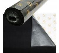 QLS Tapis de voiture Auto-adhésif pour revêtement 100x100 cm Noir au mètre 11080