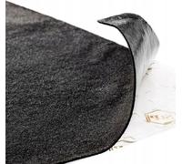 QLS Tapis de voiture Auto-adhésif pour revêtement 25x100 cm Noir au mètre 11076