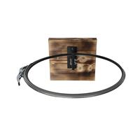 QLS U2 Support mural pour sac poubelle en bois avec poignée en bois 60 l 240 l