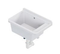 QLS Utilitaire de Puits 50x34 CM en Plastique Avec Syphon Blanc Garage Atelier