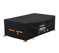 QLSXLB Housse Salon De Jardin Exterieur, 420D Tissu Oxford Housses de Meubles de Jardin 213x132x74cm, Bache De Table Protection vec Grilles D'aération Imperméables, Anti-UV, Résistance au Vent