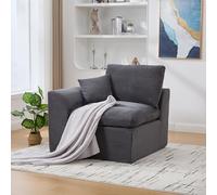 QLTXYHML Sofa Moderne et Minimaliste, Fauteuil en Tissu avec Coussin, Fauteuil Confortable de Style Nordique, recommandé d'acheter Deux canapés (Gris foncé)