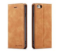 QLTYPRI Coque pour iPhone 6/6S, Housse en Cuir Premium PU Portefeuille Etui, [Fentes pour Cartes] [Fermoir Magnétique] [Stand Fonction] Flip Coque pour iPhone 6/6S - Marron