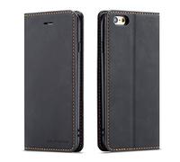 QLTYPRI Coque pour iPhone 6 Plus/6S Plus, Housse en Cuir Premium PU Portefeuille Etui, [Fentes pour Cartes] [Fermoir Magnétique] [Stand Fonction] Flip Coque pour iPhone 6 Plus/6S Plus - Noir