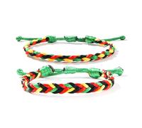 QLUYCKW Juneteenth Bracelet de perles africaines pour femme coloré Happy Kwanzaa africain fière et empilable Bracelet de perles en bois noir Accessoire de bijoux, Medium, Bois, Pas de gemme