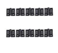 QLXHBOT Lot de 10 charnières à roulement à billes renforcées pour porte d'armoire, plastique noir, 50 mm x 50 mm, diamètre du trou de montage 7 mm, facile à installer