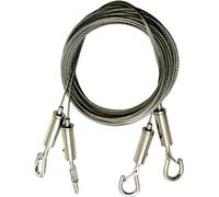 QLXHBOT Lot de 2 câbles de suspension réglables pour cadre de miroir, 2 m, câble métallique en acier inoxydable robuste pour matériel de suspension de miroir, argenté