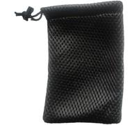 QLXHBOT Lot de 5 petits sacs de rangement en maille de nylon avec cordon de serrage pour rouge à lèvres, cosmétiques, bijoux, clés, 10 x 15 cm, noir