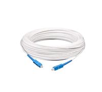 QLXIAOIA Câble à fibre optique d'intérieur monomode, 1 noyau, connecteurs SC UPC et LC UPC, cavalier simplex for une communication fiable(White,SC UPC 400m)