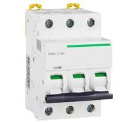 QLYMDDSA Interrupteur à air iC65N 1/2/3/4P, disjoncteur Miniature, Courbe C/D, 2/3/10/16/20/32/40/50/60/63a, Interrupteur à air AC(3P,6A)