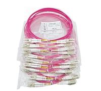 QLYUEUI 10 pièces/lot LC-LC UPC multi-mode OM4 câble 2.0/3.0Mm Multimode Duplex LC-UPC Fiber optique cavalier cordon de raccordement 1M/2M/5M FTTH(10PCS 2M OM4)