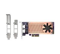 QM2-2P2G2T - Contrôleur de stockage - M.2 - M.2 NVMe Card / PCIe 3.0 (NVMe) - profil bas - PCIe 3.0 x4, 2.5 Gigabit Ethernet - pour QNAP QVP-63,