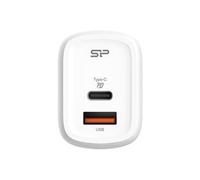 QM25 - Adaptateur secteur - 30 watt - 3 A - PD, QC 3.0 - 2 connecteurs de sortie (USB-C, USB) - blanc - Europe
