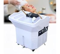 QMBLSNSQ Équipement De Head Spa Japonais, Equipé D'Un Réservoir D'Eau 60L, Bassin De Shampoing Portable Pour Spa De Tête, Convient Aux Salons De Coiffure (Sans Système Vapeur) (Blanc).