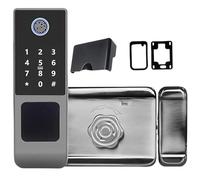 qmcfns Serrure connectée Tuya étanche, Double Face, avec Empreinte Digitale, for Portail extérieur, Mot de Passe numérique, Application à Distance, for la Maison(Single tuya)