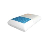 Qmed Sleeping Pillow Made of Memory Foam and Cooling Gel, 60 x 40 x 13 cm, for More Refreshment During Sleep and a Cooling Feeling on Hot Days, Ergonomically Shaped, for Back and Side Sleepers