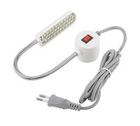 Qmee Lampe pour machine à coudre 30 LED Ampoule pour machine à coudre Lampe de travail à col d'oie flexible avec base de montage magnétique pour perceuse d'établi EU