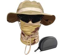 QMFIVE Boonie Tactique Écharpe Unisexe Camouflage Chapeau Arrondi de Pêcheur
