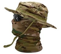 QMFIVE Boonie Tactique Écharpe Unisexe Camouflage Chapeau Arrondi de Pêcheur