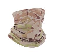 QMFIVE Écharpe tactique camouflage, hommes et femmes unisexe multi-usages bandeau militaire style tête wrap face mesh pour Airsoft, combat, chasse, alpinisme Activité de plein air (B-DC)