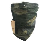 QMFIVE Écharpe tactique camouflage, hommes et femmes unisexe multi-usages bandeau militaire style tête wrap face mesh pour Airsoft, combat, chasse, alpinisme Activité de plein air (Woodland Camo)