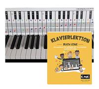 QMG Table de notes de piano - 48 clés, Notes de couleur, Tableau à appliquer, Idéal pour les débutants