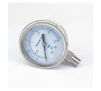 QMIQXIWS 0-2.5bar 1/8" BSPT Male 60mm Dial Pressure Gauge 304 Stainless Bar PSI N2 Steam Brewing Pneumatic Accuracy Class 2.5%