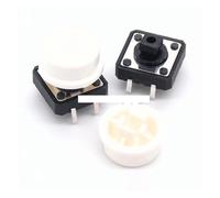 QMIQXIWS 10PCS Tactile Push Button Switch Momentary 12 * 12 * 7.3MM Switch Button