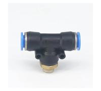 QMIQXIWS 5pc 1/8" Male to Fit Tube O/D 10mm Pneumatic Tee 3 Ways Push in Connector Union Quick Release Air Pipe Fitting Plumbing