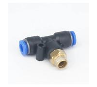 QMIQXIWS 5PCS 1/8" Male to Fits Tube O.D 6mm Pneumatic Tee 3 Ways Push in Connector Union Quick Release Air Fitting Plumbing