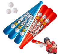 QmjdDymx 9pcs Bat de Baseball Gonflable Bat et Balle Set Game de Baseball Souple vibrante pour Les faveurs Pool Beach Outdoor Party, réutilisables pour Les Enfants et Les Adultes