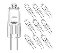 QmjdDymx Bulbes halogènes G4, 10 emballages Halogénaux Halogén G4 12V 20W Ampoules LED 2 Broches Bulbe de Capsule Blanche Ampoule, Petites Ampoules 2 Broches