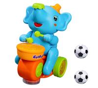 QmjdDymx Jouet d'éléphant à Pied de la Marche Musicale Jouet bébé avec Tambour à Balle balles LED sembler éducative se déplaçant pour Les 3 Ans et Plus, Les Jouets rampants