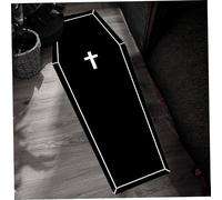 QmjdDymx Tapis Goth, 51x20 Cercueil Tapis Goth - de Bain Halloween Absorbant en Eau - de Bain, Cercueil