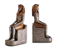 QMJYP Serre-Livres en Style Antique, Pharaon Égyptien Sculpture Bookend, Résine Book Ends, Unique Bookends, Serre-Livres Lourds Porte-Livres Étagères pour Les Livres,DVD