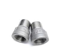 QMKADFQXF 1/8'' - 2'' Male to Female Thread Straight Coupling 304 Stainless Steel DN6-DN50 Water Pipe Fitting Reducing Joint Connector(DN50-DN25)