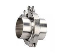 QMKADFQXF 1 Set 1.5inch-6-1/4inch Flange Pipe Weld Ferrule + Tri Clamp + PTFE Or Silicone Gasket Stainless Steel SUS SS304 Tri Clamp (Thread Specification : 45mm X OD 64mm)