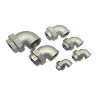 QMKADFQXF 304 Stainless Steel Elbow 1/2" 3/4" 1" 1-1/4" 1-1/2" 2" Female 90 Degree Thread Live Joint 1pcs(1")