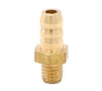 QMKADFQXF 5pc Hose Barb I/D 5mm x M5 Metric Male Thread Brass Coupler Splicer Connector Fitting for Fuel Gas Water