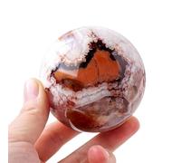 QMKADFQXF Dragon Pattern Geode Sphere Rock Ornament for Collecting, Crystal Gemstones Ball Sculpture Figurine for Divination Home Decoration,60-65mm Cristal Naturel Brut