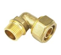 QMKADFQXF Fit PEX-AL-PEX Tube Outer Diameter 16/18/20/25/32mm - 1/2" 3/4" 1" Male Elbow Brass Fitting for Solar Water Heater(26x32mm,3/4")