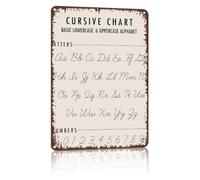QMKADFQXF Home Education Alphabet Sign 8x12 Inch | Fade resistant inks keep letters vibrant even when placed near windows with sunlight exposure