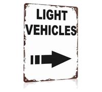 QMKADFQXF Light Vehicles Arrow Direction Metal Tin Sign Funny Wall Decor For Garage Parking Lot Workshop Bar Cafe Restaurant Office 8 X 12 in