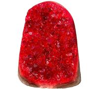 QMKADFQXF Orange Geode Cluster (400-500g/0.88-1.1lb) - 5-10cm Spiritual Crystal for Home & Office, Rock Crystal Decor Cristal Naturel Brut
