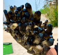 QMKADFQXF Stone Black Quartz Crystal Cluster Gemstone Home Office Decor(200-300g) Cristal Naturel Brut