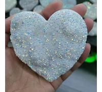 QMKADFQXF Stone Electroplated Polka Dot Shiny Heart Crystal Cluster Gift(200-300g) Cristal Naturel Brut