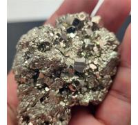 QMKADFQXF Stone Iron Pyrite Cluster Crystal Stone Rough Display Minerals Quartz Crystals(80-120g) Cristal Naturel Brut
