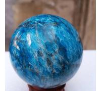 QMKADFQXF Stone Polished Blue Apatite Crystal Ball Ornament(900-1000g) Cristal Naturel Brut