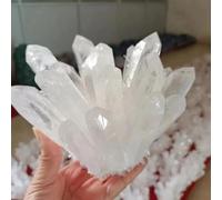 QMKADFQXF Stone White Crystal Cluster, White Quartz Cluster, Stone(Size:200-300g) Cristal Naturel Brut